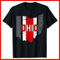 Vintage OHIO Shirt Ohio State Map Women Men Gift Black Cotton T-Shirt Unisex T-Shirt XXL gray