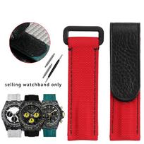 Naujas drobės laikrodžio dirželis Rolex Daytona Yacht Water Ghost Omega Seiko Drobės Nailono Laikrodžio Dirželis 20MM Vyriškos Apyrankės Aksesuarai 20mm raudona