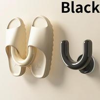 1PC Suction Cup Shoe Rack, Wall-Mounted Slipper Organizer for Bathroom and Shower, Practical Slipper Hook, Black and White beige