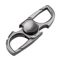 Automobilio raktų pakabukas Tvirtas metalinis raktų pakabukas Fidget spinneris su butelių atidarytuvu 3-in-1 Streso mažinimo daugiafunkcinis nešiojamas raktų pakabuko įrankis sidabro pilka spalva