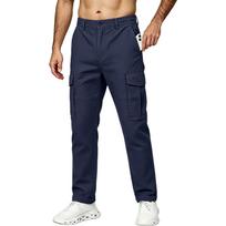 Men's Casual Cargo Pants Multi Pocket Workwear Trousers Lightweight Durable Fit for Outdoor Activities and Everyday Use XXXL mėlyna
