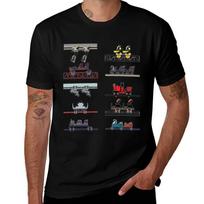 Alton Towers Coaster Cars Design Designer TShirt Casual Loose Daily Wear TShirt M black