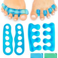 Toe Separators By Envelop - Toe Spacers Provide Bunion Relief & Improve Circulation - Durable Silicone Gel Makes the Perfect Toe Separator That Suppo beige