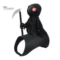 Funny Animal Party Outfit Dog Halloween Costume, Grim Reaper Rider 3D Cosplay Outfit, Small Medium Large Clothes Holiday Pet Apparel for And Cats Dogs L juoda