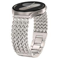 22mm Flat‑Head Herringbone‑Braided Stainless‑Steel Replacement Watch Band Strap 22mm gray