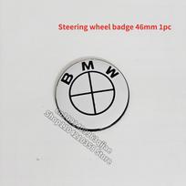 Automobilio pilnai baltas logotipas priekinio variklio dangčio emblema 82mm+Galinis ženklelis 74mm+Rato gaubtelis 68mm/56mm+Vairo lipdukas 45mm Visiems BMW black