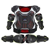 Kids Cycling Protective Armor Set Chest Back Pad Elbow Knee Shin Guard Balance Bike Outdoor Sports Safety Gear Medium augalų žalia