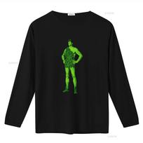 Jolly Green Giant Food Mascot T Shirt Vintage Washed Fashion Casual Designer Clothes Homme Soft Breathable Versatile Streetwear M green