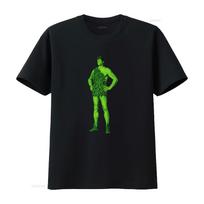 Jolly Green Giant Food Mascot T Shirt Vintage Washed Fashion Casual Designer Clothes Homme Soft Breathable Versatile Streetwear 4XL black