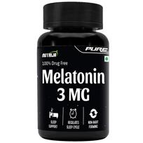 NutriJa Melatonin 3 MG Capsules for Sleep Support | Supports Sleep Cycle & Nighttime Routine | Non-Habit Forming Supplement | 60 Capsules