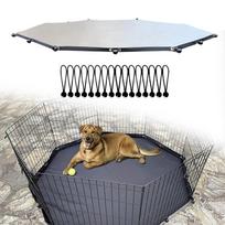 Dog Playpen Cover Universal,Dogs Top Cover,Bottom,Waterproof Crates Dogs Cover,Foldable white