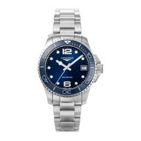 HydroConquest 30 ATM Vandeniui atsparus Safyro Mėlynas [LONGINES] Laikrodis, Kvarcinis, Atsparus, Stiklas, Ciferblatas, L3.370.4.96.6, Moteriškas mėlyna