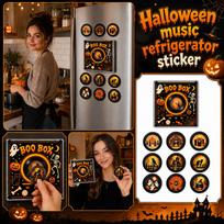 Halloween Rotating Music Box Refrigerator with Glowing Light for Fridge Decor One Size balta