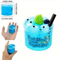 A5-2.37Oz Clear Jelly Cube Crunchy Slime Kit Soft Watermelon Stretchy Non-Sticky Diy Crystal Mud Charms Slime Party Favors Gifts