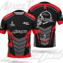 Africa Twin Motorcycle Racing Team T-shirt Summer Short Sleeve Male Tee 2026 Fashion Oversized Clothes Tops Family Matching 3XL black