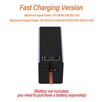 40 Cells 18650 DIY Power Bank Case Kit Detachable No Soldering 22.5W Fast Charge Digital Display Shell Without Battery Wireless geltona