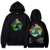 Lil Tecca džemperis rudeniui/žiemai, hiphopo, patogūs džemperiai, pop retro vilnos drabužiai, gotikiniai minkšti džemperiai XS black
