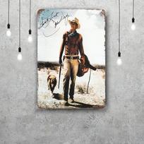John Wayne Klasikinis Plakatas Rūdyta Metalo Plokštelė Retro Dekoratyvinė Plokštelė Baras Vyro Urvas Garažas Klubas Metalo Ženklas Sienos Dekoracija 30x40cm(11.8x15.7inch)