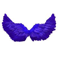 Angelo plunksnų sparnai su elastiniais dirželiais Ryškios spalvos lengvi kostiumai Cosplay Wings fotografijos rekvizitai mėlyna