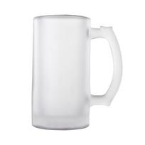 Ice Cup Huge Capacity Grinding Handle Glass Heat Resistant And Beautiful Wine Beer Mug white