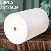 50PCS lazy rag kitchen absorbent non-woven fabric dishwashing cleaning daily necessities scouring cloth rag disposable non-woven fabric 25*25cm white