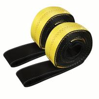 Lifting Straps, Heavy-Duty Flat Eye Straps 15000 Pound Lifting Straps Nylon Tree Protectors Recycling Straps Slings Winch Straps geltona