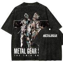 Metal Gear Solid TShirt Graphic Print GAME Tee Unisex Cotton TShirts XL black