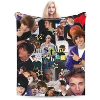 pop dainininko justino bieberio Šilta jauki pūkuota pledinė antklodė sofai 50x60 colių Daugia dydžių patalynės pledai Size: 100*150cm, Weight: 230 GSM