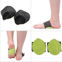 New Fashionable Foot Heel Pain Relief Plantar Fasciitis Insole Support Shoes Insert Pads black