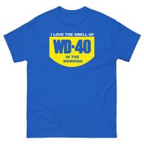 Man patinka WD-40 kvapas ryte WD-40 marškinėliai Unisex klasikiniai marškinėliai L yellow