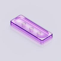 LCK Low Profile Keycap 1U/1.25U/1.5U/1.25U/2U No Carving Transparent PC Material Cross Axis Mechanical Keyboard Ultrathin Keycap purple