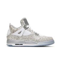 Air Jordan 4 Retro BG '30th Anniversary Laser' (Unisex) White / Chrome / Metallic Silver Kids' Basketball Shoes 705334 105 35.5 white