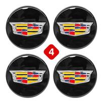 4pcs 3D 67mm Car Wheel Center Hub Caps Cover for Cadillac BLS CT4 CT6 CTS SLR SLS SRX XT5 XT6 XTS Escalade Deville DTS Tiburon zfw3 gray