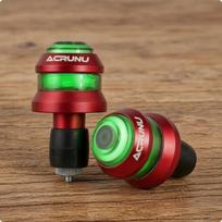 Cycle HandlebarEnd Plug Warning Light Compact Handlebar with USBC Charging Lightweight raudona