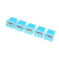 5 vnt. Mini kvadratinis saugiklis 20A 30A 40A 50A 60A 70A 80A 90A Rinkinys Automobilinis automobilio saugiklis su plastikine dėžute Asortimentas Automobilinis saugiklis 20A blue