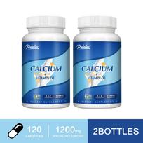 Pslalae - Calcium + Vitamin D3 1200mg Capsules - Bone, Tooth, and Muscle Health 120*2