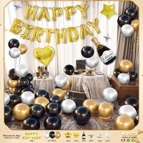 Internet Celebrity Birthday Balloon Decoration Scene Arrangement Boys And Girls 18 Year Old Party Happy Supplies Background Wall jt-0146birthdaydecorationpackage[dispensingglueand white