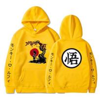 Dragonballs Goku, Perimeter Fleece Hoodie Print Sweater Anime Hoodie M geltona