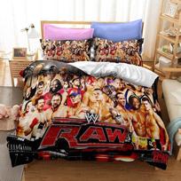Imtynių žaidimas WWE EAW patalynės komplektas mados imtynės sportas amerikietiškas košmaras Cody Rhodes antklodės užvalkalas lovos antklodės komplektas 135x200cm-2pcs beige