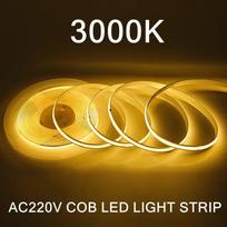 220V COB LED juosta 0,5M-10M Lanksti juostinė šviesa Išmanus IC Nereikia drenažo Didelis ryškumas 240 LED Linijinis apšvietimas RA95 Šilta Ledo mėlyna 2M šilta balta spalva