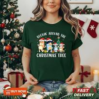 Bluey Christmas Shirt Matching Christmas Cartoon Shirts For Kid Size S5XL Unisex T-Shirt XL brown