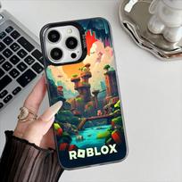 Karštas žaidimas R-Robloxes-S telefono dėklas Apple 11 12 13 14 15 16Pro Max Plus Apsauginis dengtas telefono dangtelis iPhone15 gray