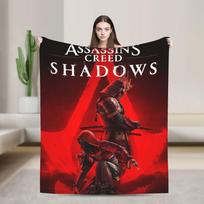 Assassins Creed Shadows Super Soft Blankets Children Plush Bedding Throws Fashion Couch Chair Flannel Bedspread Sofa Bed Cover Size: 75*100cm, Weight: 230 GSM black