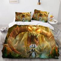 3d Game Ratchet & Clank Rift Apart Bedding Set Printed Bed Set Duvet Cover Sheet Pillowcase Bed Soft Quilt Full Queen King Size 135x200cm brown