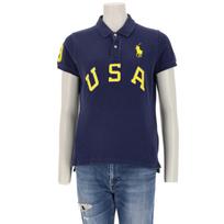 Second life - Women's short-sleeved Polo shirt USA - Very good condition L white