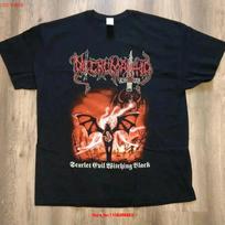 NECROMANTIA Scarlet Evil Witching Black T Shirt Osmose vintage Washed Top For Everyday Wear graphic Versatile Unisex Breathable XXXXL brown