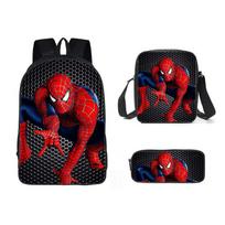Marvel Žmogus-voras Kuprinė berniukams Vaikams Mokyklinė kuprinė Superherojus Petinis krepšys su knygomis Lengvas Animacinis krepšys su knygomis Pencil case