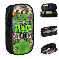 New Plants-vs-Zombies Funny Pencil Case Pencilcases Pen Holder for Student Large Storage Bags School Supplies Gift Accessories 21x10.5x5cm green
