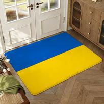 Vėliava U-Ukraina Grindų kilimėlis Minkštas sutirštintas sugeriantis neslystantis Miegamojo svetainės durų kilimėlis Namų dekoras Flaneliniai kilimai 50x80cm