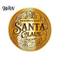 Christmas Stocking Stuffer Santa Gold Coin Decorative Keepsake 4cm Mirror Finish Holiday Stainless Steel Surprise Token Festive Party Decoration 2pcs brown